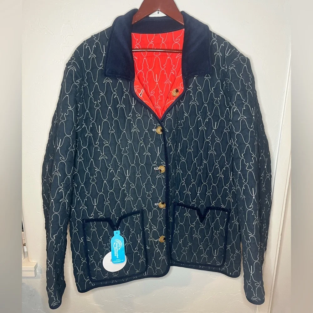 Tombolo Dark N’ Stormy Quilt Jacket Waterproof Reversible Unisex XXL - Picture 3 of 13